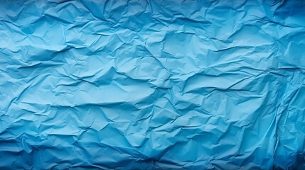 Obraz premium Blue crumpled paper texture background