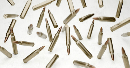 3D bullet on white background.
