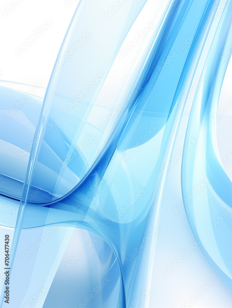 Poster blue curve abstract background,created with generative ai tecnology.