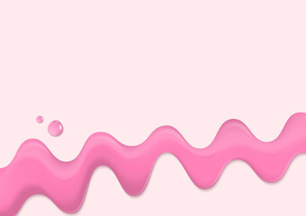 Strawberry sauce on beige background