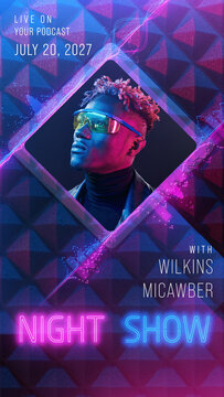 The Night Show Neon Podcast Visualizations