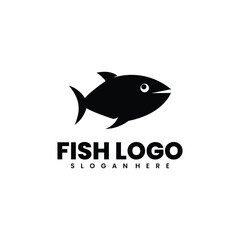 fish logo silhouette logo design