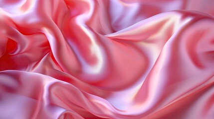 Rose pink silk fabric, satin, flowing and smooth