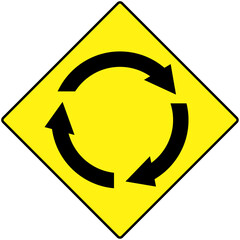 Roundabout Sign, Circle road sign