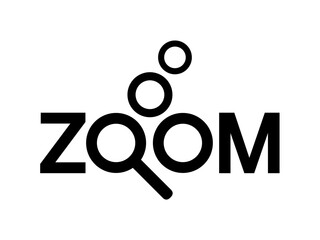 vector zoom logo. magnifying glass and zoom concept