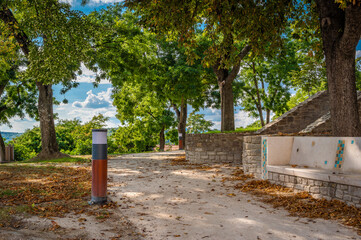 green park next to the famous Benedictine Monastery of Tihany, Lake Balaton