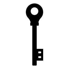Black shape key isolated on white background. Vector illustration for any design. - 706481091