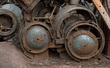 Fototapeta na wymiar old rusty machine