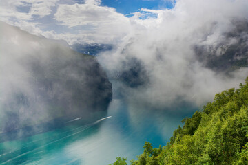 Geiranger Fjord - one of most visited tourist sites, Norway