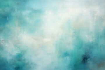 Naklejka premium Abstract acrylic painting in aqua tone for background. Generative AI image.