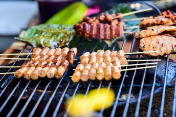 shish kebab on the grill