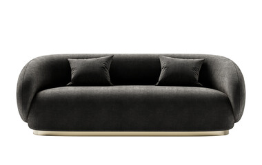 Modern and luxury fabric sofa isolated on white background. Furniture Collection