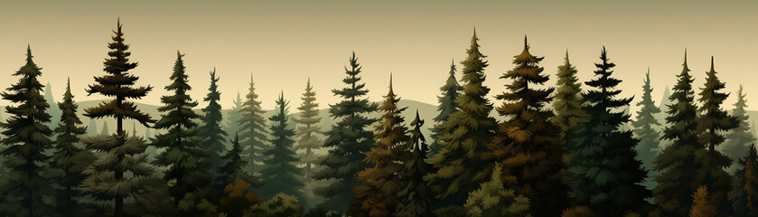 Obraz premium Background many pine tree