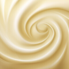 Close up of mayonnaise cream texture on white background. 3d render.