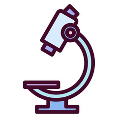 Microscope Outline Colour Icon