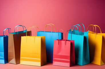 colorful shopping bags. 