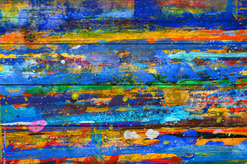 Abstract oil painting background. Oil on wooden texture. Hand drawn oil painting on wood surface.