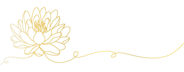 Lotus flower line art style vesak day vector with transparent background eps - obrazy, fototapety, plakaty