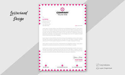 Professional and clean, modern, creative letterhead design, business proposal letter.	