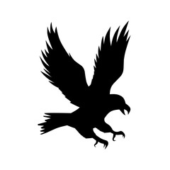 Eagle silhouette icon vector. Eagle silhouette can be used as icon, symbol or sign. Eagle icon for design related to animal, wildlife or landscape