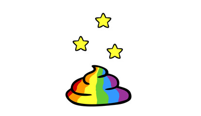 Haufen Kacke in den Farben vom Regenbogen © Robert Kneschke