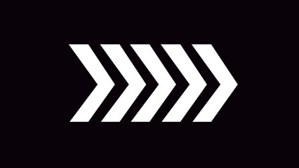 white arroews right glowing neon  icon. Glowing sign logo vector  arrow  icon with black  backgroundn.