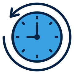 History Blue Colour Icon