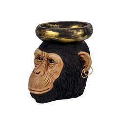 luxury decorative object monkey head isolated on white