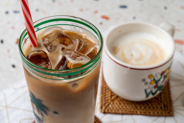 Vintage, American, cookie, macaron, Americano, cafe latte, latte, coffee, green grape, grapefruit, passion fruit, ade