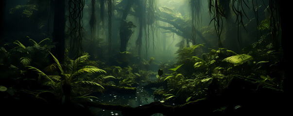 rain forest in the morning