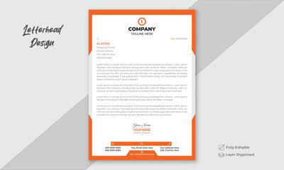 Professional and clean, modern, creative letterhead design, business proposal letter.	