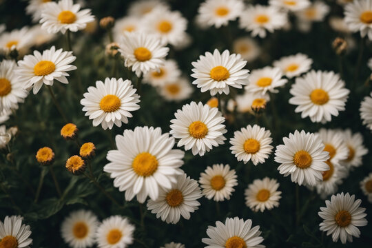 daisies in a garden background