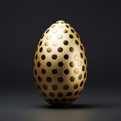 Easter egg with a polka dot pattern