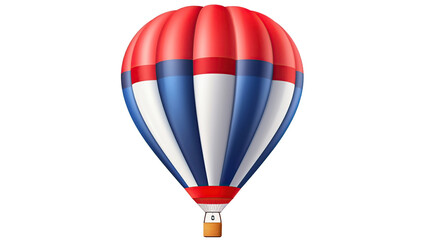 Hot colorful air balloon isolated on transparent background
