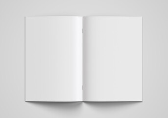Blank brochure mockup on grey background