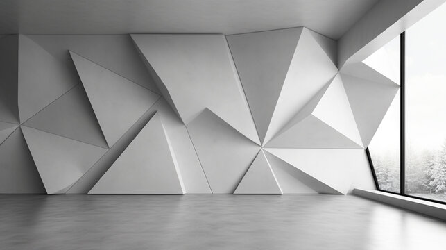 Abstract 3d geometric composition, background design
