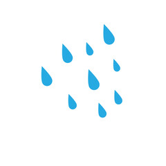 Rain droplets simple vector