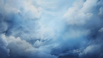 Foto auf Acrylglas Dusk gray sky.Overcast sky in rainy season. Atmosphere of overcast sky before to rainy. Dark cloudy against white sky. Rain cloudy floating frame. © alexkich