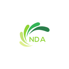 NDA Letter logo design template vector. NDA Business abstract connection vector logo. NDA icon circle logotype.
