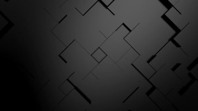 Background of Boxes. Abstract motion, loop, two color, 3d rendering, 4k resolution
