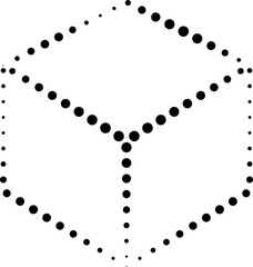 Geometric shapes dots line. Element for design