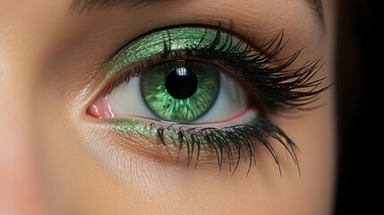 Fototapeta premium Woman's Eye with Eyeshadow: Captivating and Sophisticated Beauty in Closeup Portrait