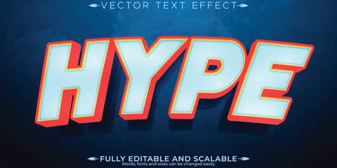 Fototapeta premium Poster text effect, editable advertisement and promotion customizable font style
