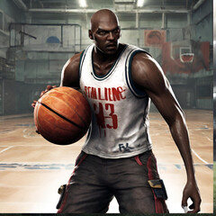 Naklejka premium basketball VIDEOGAME