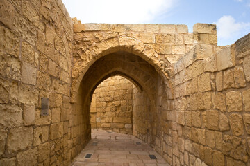 Walls of famous Citadel in Victoria, Malta