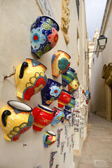 Ceramic souvenirs for sale in Victoria, Malta