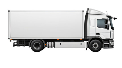 Cargo truck transporting goods on transparent background