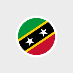 Flag of Saint Kitts and Nevis. Striped flag with two stars. State symbol of the Federation of Saint Kitts and Nevis.