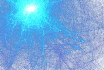 Magic blue neon lines