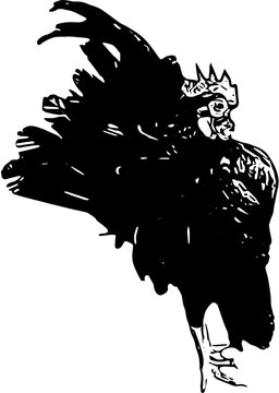 silhouette of serama